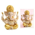 thumbnail image 4 of Hindu Lord a Statue - Indian Elephant God Decor - Hand Painting Figurines, 4 of 6