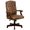 thumbnail image 1 of Bomber Brown Classic Executive Swivel Chair with Arms, 1 of 9