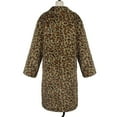 thumbnail image 7 of Jsaierl Leopard Printed Trench Coats for Women Luxury Faux Fur Fluffy Winter Cardigan Business Casual Long Sleeve Jackets, 7 of 7