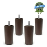 Furniture Legs Product Image Leg Daddy 4 Round Tapered Plastic Sofa Couch And Chair Legs Set