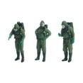 thumbnail image 3 of Colcolo 3x Standing Firefighter Figure Model Resin Character Doll School Project Model 2.8cm green, 3 of 8