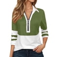thumbnail image 1 of Hauts pour Femmes Chemises à Manches Longues Grande Taille Veste Imprimée Décontractée Fermeture Éclair Mode Automne avec Col Vêtements d'Automne pour Femmes T-Shirts Blouses, 1 of 5