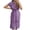 Purple #1, variant on pstuiky Womens Dresses, Women Short-Sleeved Lapel Dress Solid Color Lace-Up Dress Button up Shirt Dress Leisure Brown S