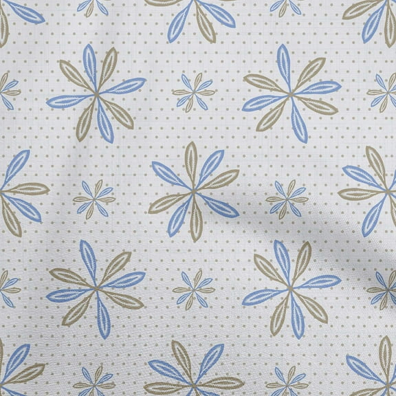 oneOone Polyester Spandex Blue Fabric Asian Block Dress Material Fabric Print Fabric By The Yard 56 Inch Wide