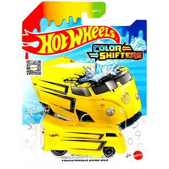 Hot Wheels Color Shifters Volkswagen Drag Bus Diecast Car (Yellow & Black)