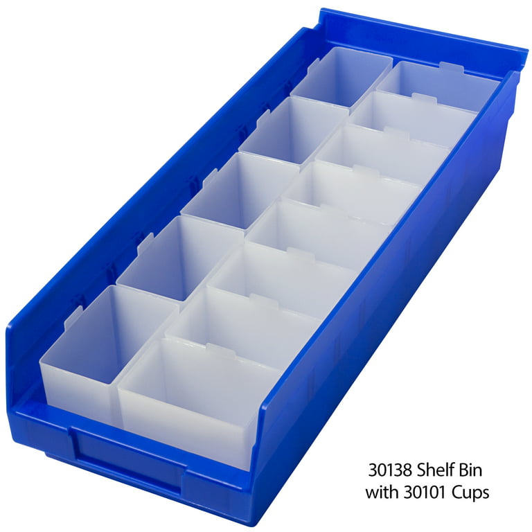 Akro-Mils Bin Cup 30101 for Shelf Bins - 3-1/4 x 2 x 3, White