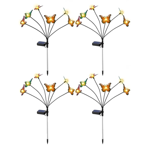 1/2/4 Uds luces de enchufe a tierra IP65 adornos solares impermeables para patios traseros Hugtrwg Para estrenar