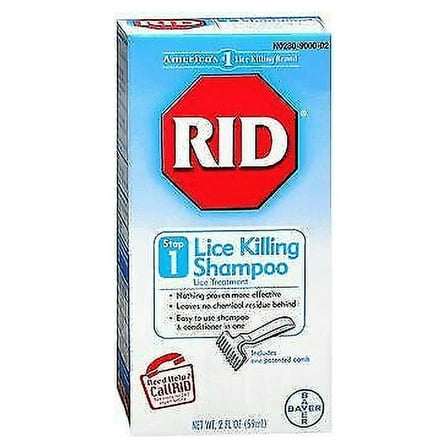 RID Step 1 Lice Killing Shampoo - 2 oz, Pack of 4