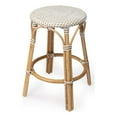 thumbnail image 1 of Butler Specialty Company Tabouret de Comptoir Rond en Rotin 24" - Blanc et Beige, 1 of 8