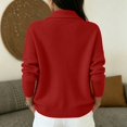 thumbnail image 4 of JULMCOMO Knit Cardigan Sweaters for Women Lapel Collar Button Down Loose Trendy Jacket Long Sleeve Casual Outfits Wine XL, 4 of 5