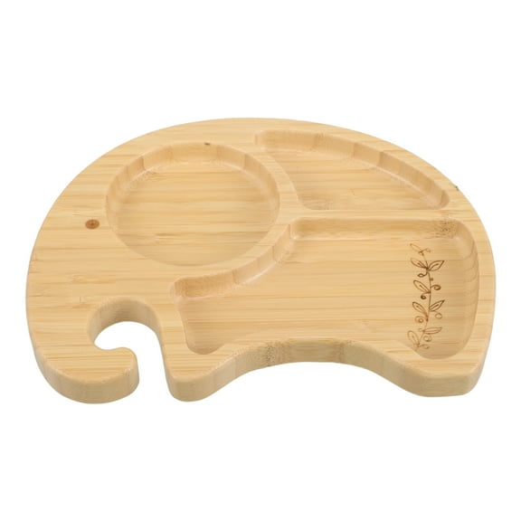OUNONA Divided Suction Plate Wooden Baby Plate for Toddlers Kids Tableware Infant Feeding Supplies for Babies Kids Eating Platter for Child