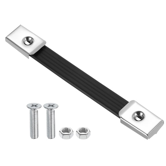 8 Inches Speaker Cabinet Strap Handles, Handle Pull Metal Caps Buckle Grasp Strap Hardware for Speaker Flight Case, Silver
