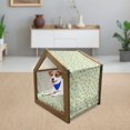 thumbnail image 3 of Christmas Pet House, Abstract Composition with Spruce Xmas Tree Ornaments Cones and Snowfall, Outdoor & Indoor Portable Dog Kennel with Pillow and Cover, 5 Sizes, Multicolor, by Ambesonne, 3 of 5