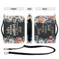 thumbnail image 4 of Kuiaobaty Cross Flower Print PU Leather Bible Cover for Women Men God is Been My Strength Lightweight Bible Case with Handle and Shoulder Strp, Bible Carrying Case Church Protector Bible Bags, XL, 4 of 7
