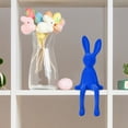 thumbnail image 7 of Decorative Sitting Rabbit Flocked Easter Spring Easter Decoration for Table Windowsill & Living Room Spring Farmhouse Home Decor Centerpiece Statue, Indoor Easter Decor & Gift, 7 of 7