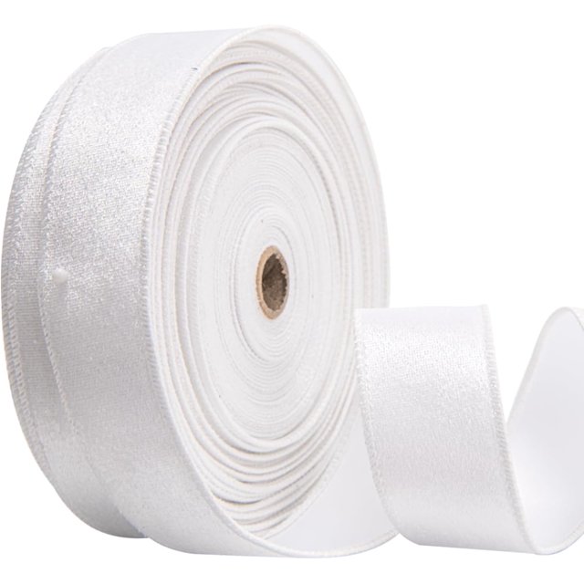 Cinta de terciopelo navideña de 2,5 pulgadas x 10 yardas, cinta con cable de 2,5 pulgadas de ancho para decoración de manualidades navideñas, manualidades de embalaje (oro champán)