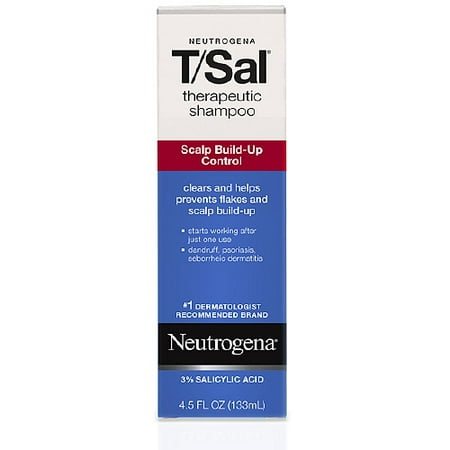 Neutrogena T/Sal Therapeutic Shampoo, Scalp Build-Up Control, 4.5 (Best Shampoo For Buildup On Scalp)