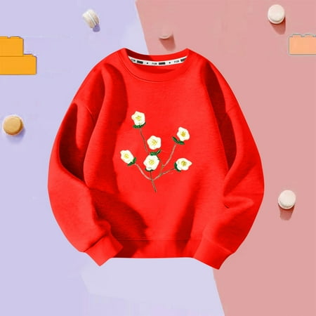 

Ganfancp Girls Stylish Printed Fleece Hoodie Soft Polyester Fashionable Design for Winter Sizes 3-13 Years Clearance Sales Today Deals Prime