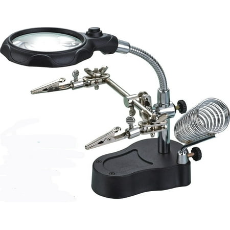 Magnifier With Light - THIRD HAND HOLDER with magnifier and light (TH5)