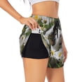 thumbnail image 1 of Balery Daisy Guinea Pig Pantalones cortos deportivos para mujer con forro y dos bolsillos, elásticos, para entrenamiento, gimnasio, yoga-Medium, 1 of 7