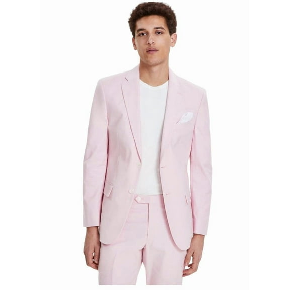 Tommy Hilfiger Mens Modern fit Suit Jacket Blazer 44 R Pink Solid Stretch