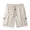 Beige_009, variant on Domuza Men's Sport Shorts Solid Color Outdoor Workwear Hiking Short Pants with Drawstring Pockets Red 3XL