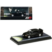 Mitsubishi Lancer RS Evolution III RHD Black "Emperor" with Figure "Initial D" (1995-2013) 1/64 Diecast Model Car by Hobby Japan