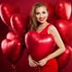 thumbnail image 4 of Juego De Globos De Corazón Con Pétalos Accesorios De Fotos Encantadores Decoraciones De Habitación Globo Inflable Arreglo De Compromiso De Boda De Bebé Vogacara HA034541-00, 4 of 6
