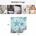 thumbnail image 5 of Coastal Starfish Blue Cloth Napkins, Summer Beach Nautical Coral Washable and Reusable Dinner Napkins Set of 6, Table Napkin for Kitchen Party Birthday Wedding Hotel Housewarming 20"x20", 5 of 9