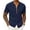 Navy Blue, variant on COOFANDY Mens Summer Beach Shirt Knit Crochet Button Down Shirts Short Sleeve Retro Lightweight Hawaiian Shirt Fashion Resort Wear