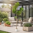 thumbnail image 5 of Ataujin Artificial Fiddle Leaf Fig Tree with Natural Trunk, Realistic Faux Indoor Plant, Lifelike Fake Plant Faux Indoor Plant with Leaves in Pot for Home and Office Decor, 5 of 6