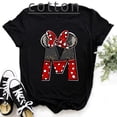 thumbnail image 2 of Ropa de verano de manga corta de Disney para niños, camisetas de algodón con estampado de letras de Minnie Mouse, camisetas de la AZ para niños, camisetas Y2k para niños y niñas, 2 of 5