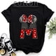 thumbnail image 2 of Ropa de verano de manga corta de Disney para niños, camisetas de algodón con estampado de letras de Minnie Mouse, camisetas de la AZ para niños, camisetas Y2k para niños y niñas, 2 of 5