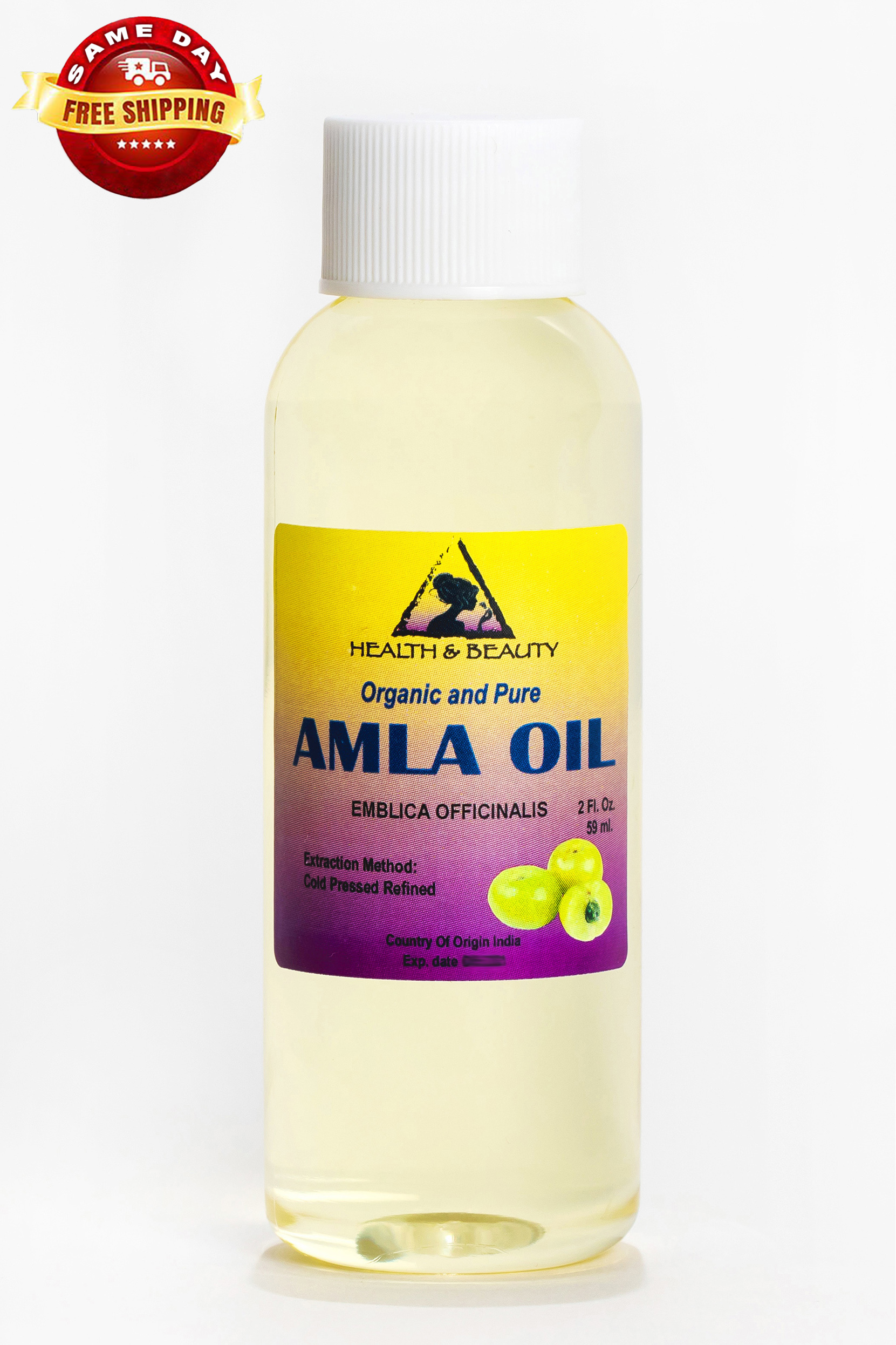 Amla / Gooseberry Seed Oil Refined Organic Cold Pressed Natural 100% Pure 2 oz