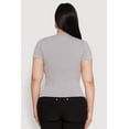 thumbnail image 5 of Womens Plus Size Seamless Textured Knit Crew Neck T-Shirt, 5 of 5
