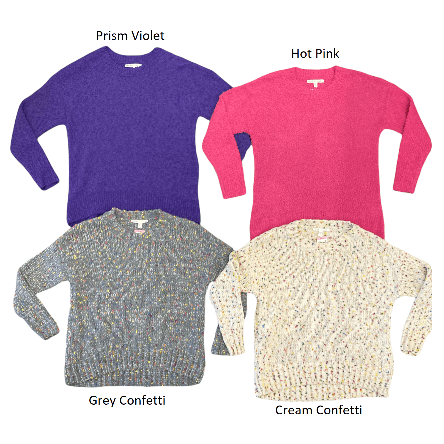 Seven7 Womens Crewneck Pullover Popcorn 