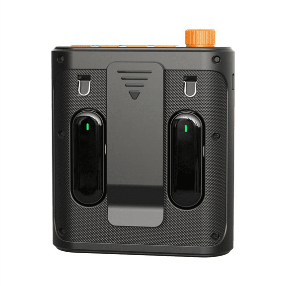 Portable Voice Amplifier with 2 Wireless Microphones for Teachers & Elderly Rechargeable Sound Quality Voice Amplifier,2 x Microphones 1 x Receiver,Black