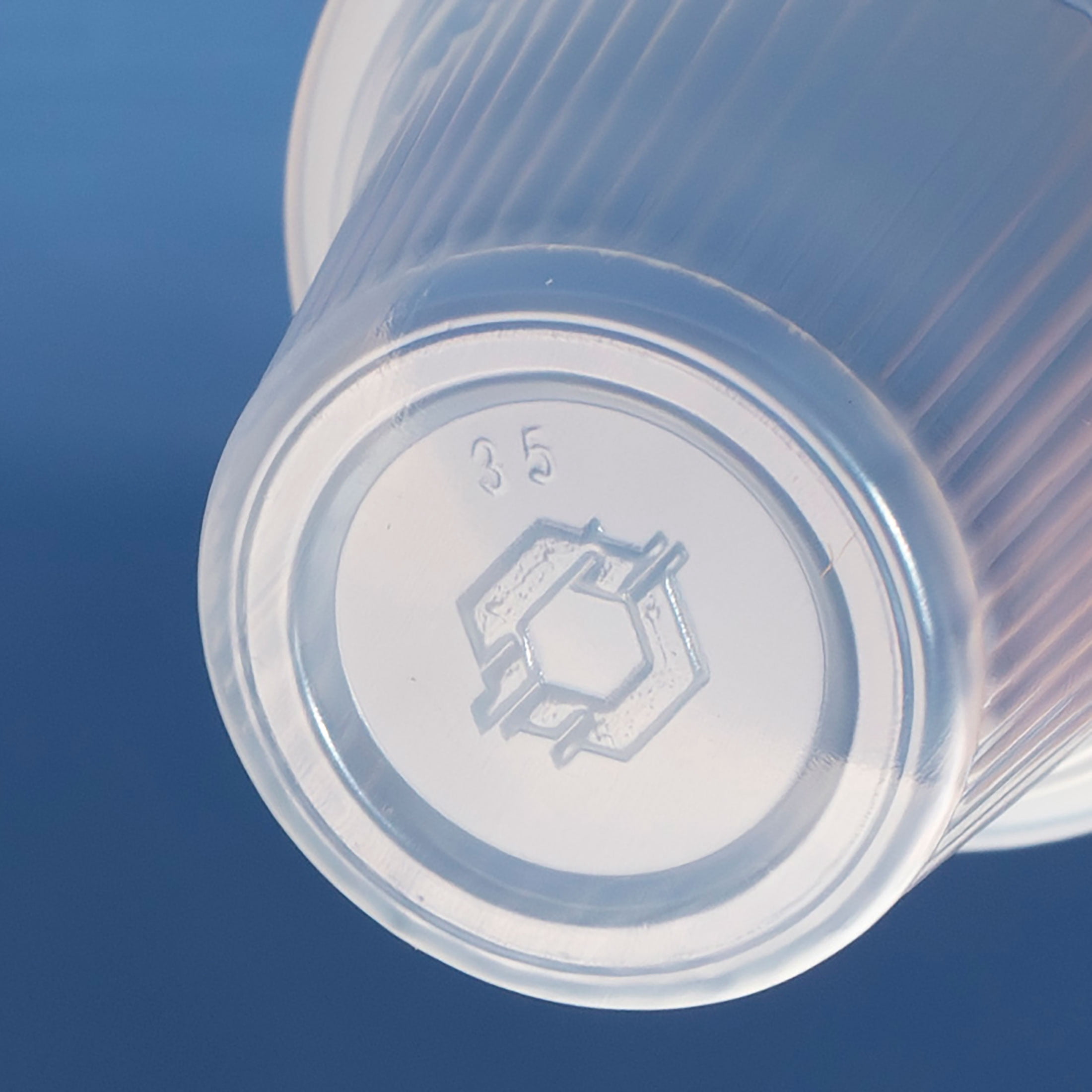 Katae Plastic Disposable Cups, Ribbed, Clear, 0.75 fl oz, 250 Count