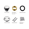 thumbnail image 6 of Chrome Tip Toe Bathtub Tub Drain Conversion Kit Assembly, Tub Drain Trim Kit With Two Hole Overflow Faceplate, 6 of 6
