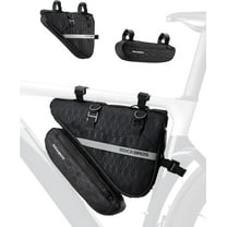 ROCKBROS 2 in 1 Triangle Frame Bag, Bike Frame Bag, Bicycle Handlebar Bag, Ergonomic Set Bag, Reflective Bag, Suitable for MTB Road Bike E-Bike, Large Capacity 1.3 L 0.7 L