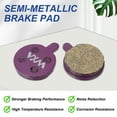 thumbnail image 4 of 2set Disc Brake Pad 0.73" x 0.9" Semi-Metallic Resin Bike Brake Pads for BB7 M355 M446 M640 Mountain Road Bikes, Purple, 4 of 7