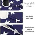 thumbnail image 3 of 4th of July Tablecloth Memorial Day Patriotic Table Cloths Waterproof American Flag Table Cloth with Umbrella Hole 60 x 84 inch for Outdoor Round Table, 3 of 6