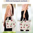 thumbnail image 4 of FORMRS Womens Corduroy Tote Bag Crossbody Shoulder Handbag with Pocket, Beige Cherry, 4 of 7
