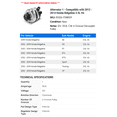 thumbnail image 2 of Alternator 1 - Compatible with 2012 - 2014 Honda Ridgeline 3.5L V6 2013, 2 of 2