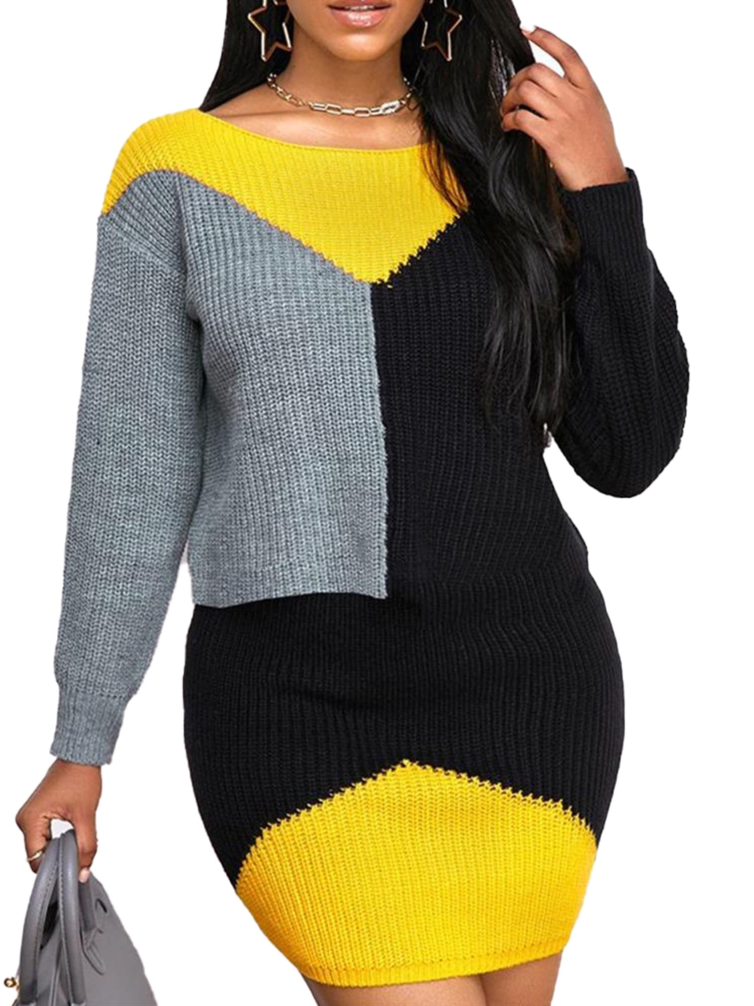 MODERNFWO Womens Long Sleeve Knitted 