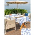thumbnail image 5 of Outdoor Tablecloth with Umbrella Hole for Patio/Picnic/Party/Camping, Purple Blue Hot Air Balloon Waterproof Table Cloth Rectangle Table Cover Washable, Modern Balloon Float Clouds (60"x 84"), 5 of 8