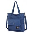 thumbnail image 2 of Bolsos Cruzados Bolso bandolera de lona Bolso bandolera de gran capacidad Bolso tote retro (Azul) Sywqhk Para Estrenar, 2 of 6