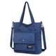 thumbnail image 2 of Bolsos Cruzados Bolso bandolera de lona Bolso bandolera de gran capacidad Bolso tote retro (Azul) Ndcxsfigh Para Estrenar, 2 of 6