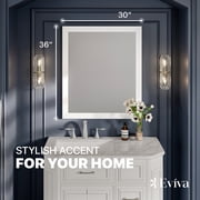 Eviva Acclaim Transitional White Bathroom Vanity Mirror