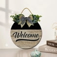 thumbnail image 2 of Eveokoki 12" Welcome Porch Decor - Wood Hanging Plate Artificial Eucalyptus Wreath Handmade Bow, Easter Spring Holiday Rustic Decorations for Farmhouse Office Home Room Yard, 2 of 5